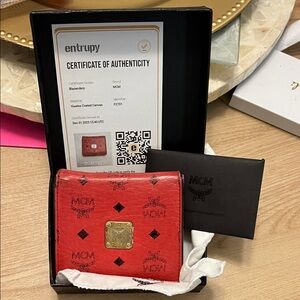 MCM Visetos coated canvas wallet with COA and FULL Inclusion